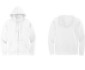 District Fleece Full Zip Hoodie DT6102 White