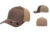 Flexfit Fitted Mesh Cap FF6511 Brown Khaki