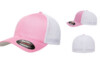Flexfit Fitted Mesh Cap FF6511 Pink White