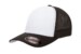 Flexfit Mesh Fitted Trucker Black White Black Cap