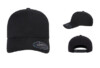 Flexfit 6110NU Mid Profile Adjustable Hats Black