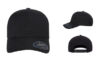 Flexfit 6110NU Mid Profile Adjustable Hats Black