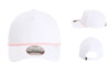 Custom women’s white and peach Imperial performance rope hat — breathable design with peach rope detail and adjustable fit.