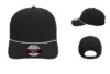 Imperial 7054 6 Panel Performance Wingman Rope Hat Black White