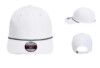 Imperial 7054 6 Panel Performance Wingman Rope Hat White Black