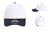 Imperial 7054 6 Panel Performance Wingman Rope Hat White Navy Navy Red White