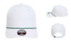 Imperial 7054 6 Panel Performance Wingman Rope Hat White Dark Green