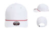 Imperial 7054 6 Panel Performance Wingman Rope Hat white red