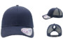 Infinity Her Womens Ponytail Trucker Navy Navy front and sides. Branded female hats.