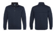 J. America Quilted Half Snap Pullover Navy J. America Quilted Half Snap Pullover - Navy