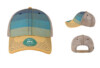 Legacy Old Favorite Trucker Cap OFA Blue Stripe Khaki Cap