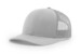 Richardson 112 trucker hat in solid light grey – blank cap ideal for custom embroidery, patches, or wholesale branding