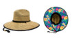 Mega Cap 8030B Floral Underbrim Straw Hat Blue Floral