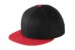 NewEra Flat Bill Snapback Cap Black Scarlet Hat