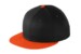 NewEra Flat Bill Snapback Cap Black TeamOrange Hat