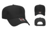 OTTO 31 069 5 Panel Low Crown Baseball Cap Black Cap