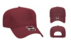 OTTO 31 069 5 Panel Low Crown Baseball Cap Maroon Cap