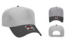 OTTO 31 069 5 Panel Low Crown Baseball Cap Royal Black Blk Gry Cap