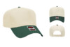 OTTO 31 069 5 Panel Low Crown Baseball Cap Royal Black Dk Grn Natrl Cap