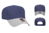 OTTO 31 069 5 Panel Low Crown Baseball Cap Royal Black Gry Nvy Cap