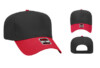OTTO 31 069 5 Panel Low Crown Baseball Cap Royal Black Red Blk Cap