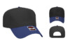 OTTO 31 069 5 Panel Low Crown Baseball Cap Royal Black Cap