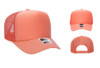 OTTO 39 165 High Crown Foam Trucker Coral hat. Custom Bachelorette Hats.