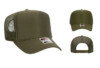 OTTO 39 165 High Crown Foam Trucker Olive Green hat