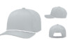Graphite Hat with White for performance and moisture wicking
