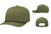 Moss Gold Hat with Black Rope Front Side and Back View