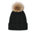 Port Authority C990 Faux Fur Pom Beanie - Deep Black. Women's Beanies and Caps.