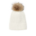Port Authority C990 Faux Fur Pom Beanie - Marshmallow. Women's Beanies Personalized.