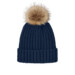 Port Authority C990 Faux Fur Pom Beanie - River Blue Navy. Custom Beanies for Women.