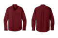 Port Authority W808 Long Sleeve Twill Shirt Burgundy