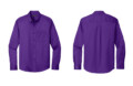 Port Authority W808 Long Sleeve Twill Shirt Purple