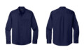 Port Authority W808 Long Sleeve Twill Shirt True Navy