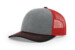 Richardson 112 Trucker Heather Grey Red Black hat
