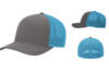 Richardson R110 R FLEX Fitted Trucker Charcoal:Neon Blue