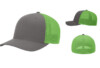 Richardson R110 R FLEX Fitted Trucker Charcoal:Neon Green