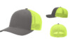 Richardson R110 R FLEX Fitted Trucker Charcoal:Neon Yellow