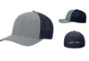 Richardson R110 R FLEX Fitted Trucker Heather Grey:Navy