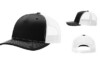 Richardson R112FP Five Panel Trucker Black White