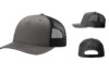 Richardson R112FP Five Panel Trucker Charcoal Black