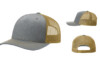 Richardson R112FP Five Panel Trucker Heather Grey Amber Gold