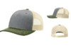 Richardson R112FP Five Panel Trucker Heather Grey Birch Army Olive