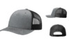 Richardson R112FP Five Panel Trucker Heather Grey Black