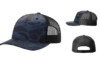 Richardson R112PFP Printed Five Panel Trucker Admiral Duck Camo Black Hat