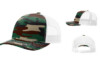 Richardson R112PFP Printed Five Panel Trucker Green Camo White Hat