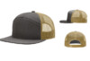 Richardson R168 7 Panel Trucker Charcoal Old Gold