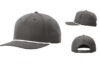 Richardson R258 5 Panel Classic Rope Cap Dark Grey White Cap